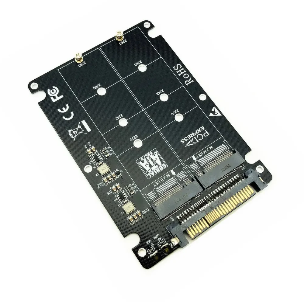 2 en 1 M.2 NVMe SATA-Bus NGFF SSD a PCI-e U.2 SFF-8639 PCIe M2 adaptador M.2 SSD a U.2 adaptador convertidor para computadora de escritorio PC - imagen 5