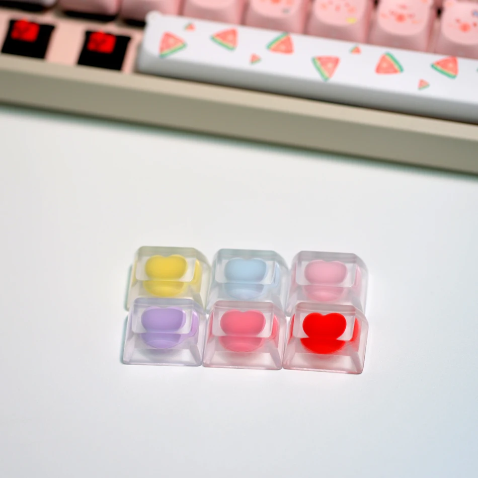 Ctrl Keycap 1.25U Personalización de Keycap Love-heart Rosa Púrpura Azul Suplemento de reemplazo para teclado mecánico - imagen 2