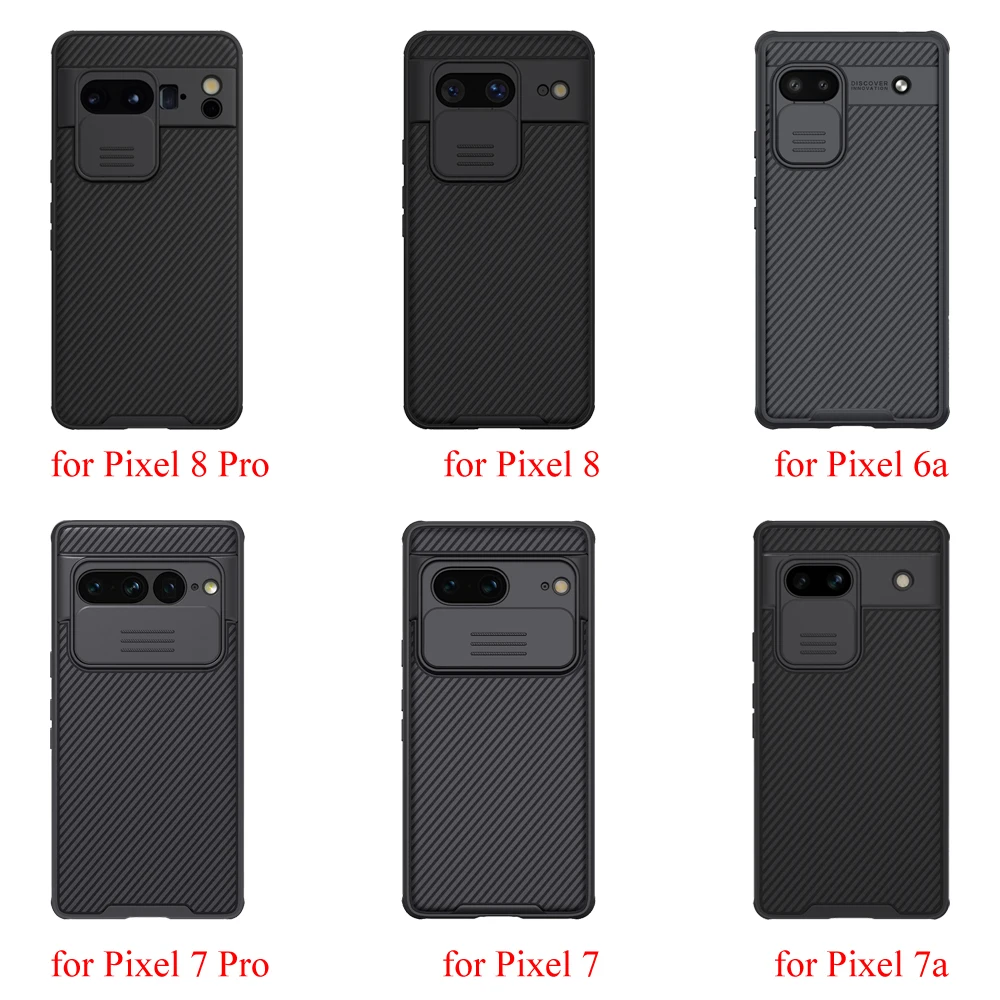 Funda Nillkin para Google Pixel 8 Pro / 7 Pro / 7A / 6A, fundas de teléfono premium mejoradas a prueba de golpes con cubierta de cámara deslizante - imagen 3