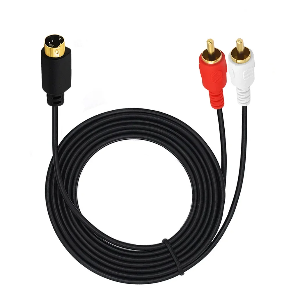 S-Video Cables de audio de 4 pines a 2 RCA Combo cable macho SVideo de 4 pines, chapado en oro 0,25 m 1,5 m - imagen 5
