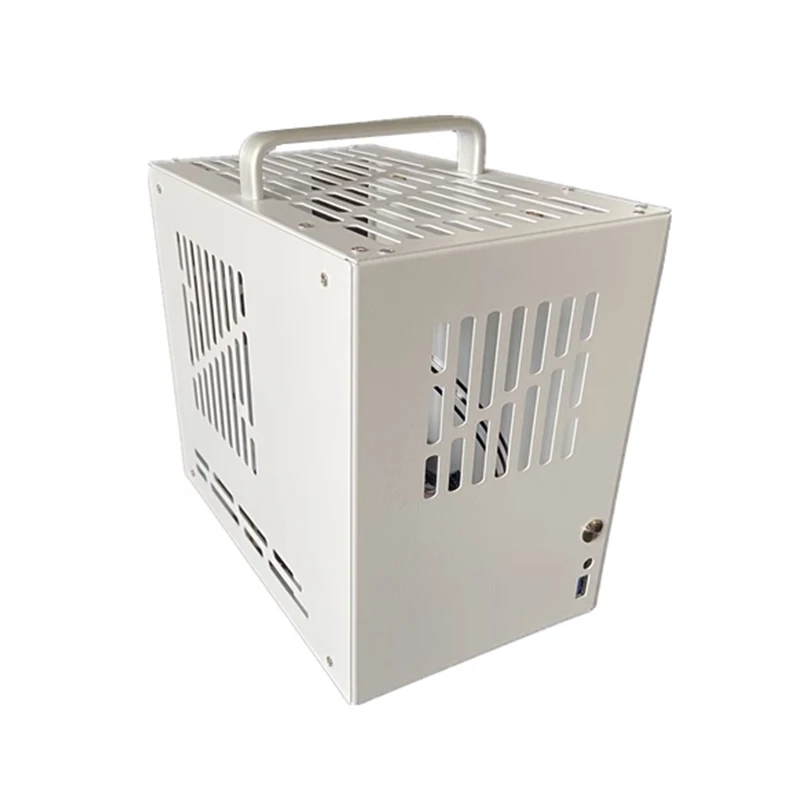 Mini ITX chasis compatible con fuente de alimentación SFX A4 Metal Mini chasis 8.3L mini-itx caja de PC de ordenador - imagen 2