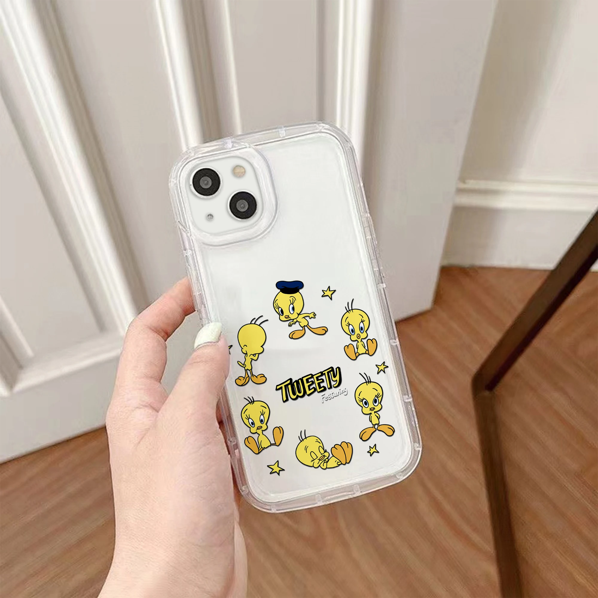 Funda de teléfono de dibujos animados Tweetys-Bird-Piolins para Samsung Galaxy S24 S23 S22 S21 S20 S10 Note20 Note10 FE Ultra Plus 4G 5G parte trasera transparente - imagen 5