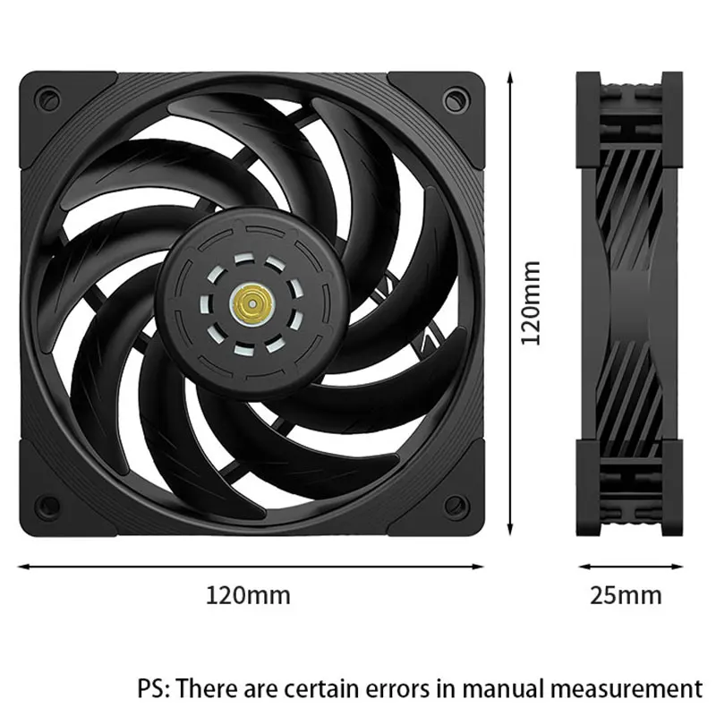 TEUCER T30-CO ventilador de caja de PC de grado Industrial de 12CM 4PIN PWM ventilador de sistema de refrigeración de caja de ordenador 600-2500RPM enfriador de alto rendimiento - imagen 5