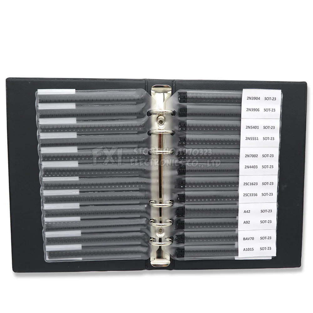 Kit de triodo de Transistor SMD SOT23 ibuw, Chip de libro de muestra, libro de triodo, surtido común, SOT23, S8050, S8550, S9012, TL431, BC847, MMBT2222 - imagen 2