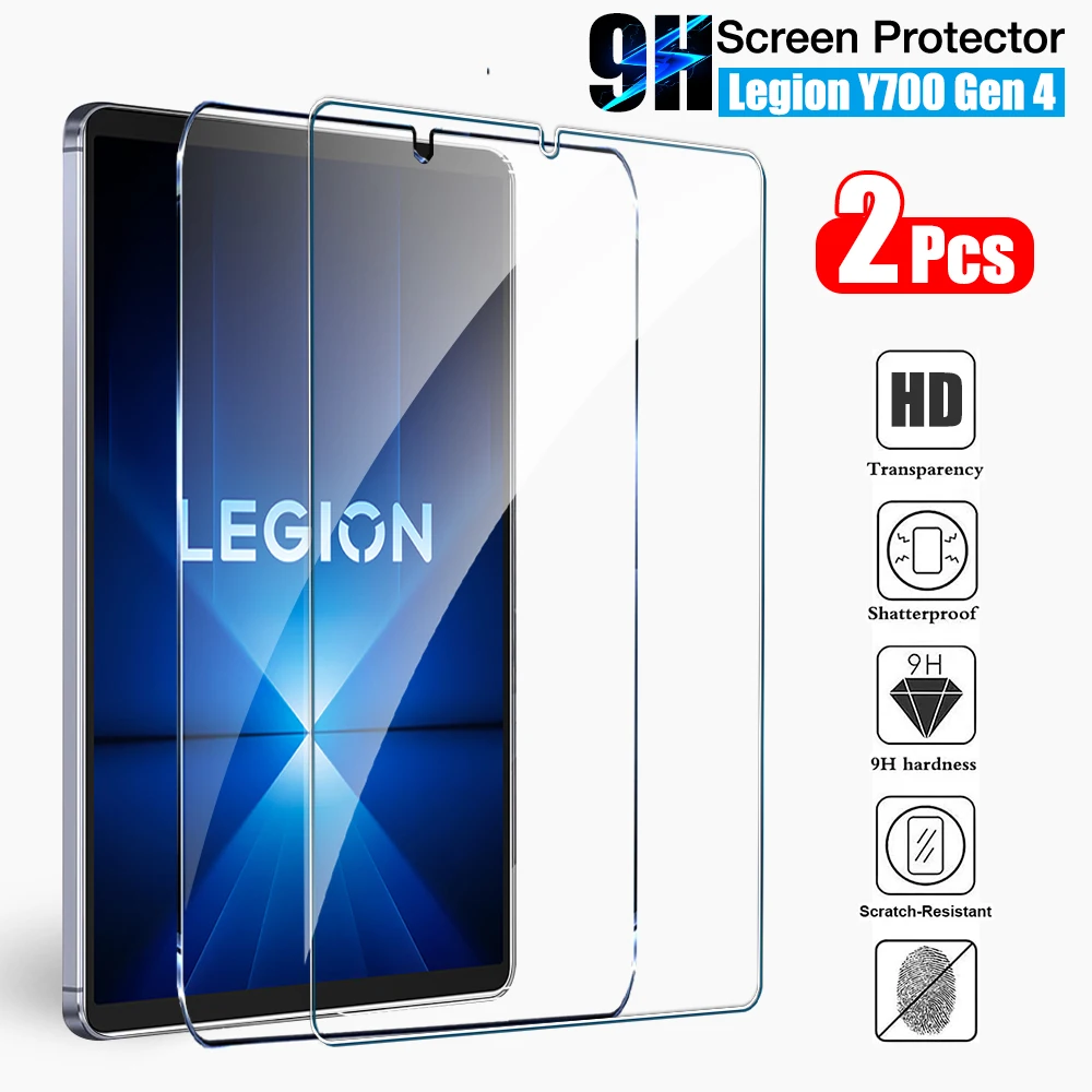 2 uds Protector de pantalla para Lenovo Legion y700 vidrio templado de 4. a generación para Lenovo Legion y700 Gen 4 2025 9h película