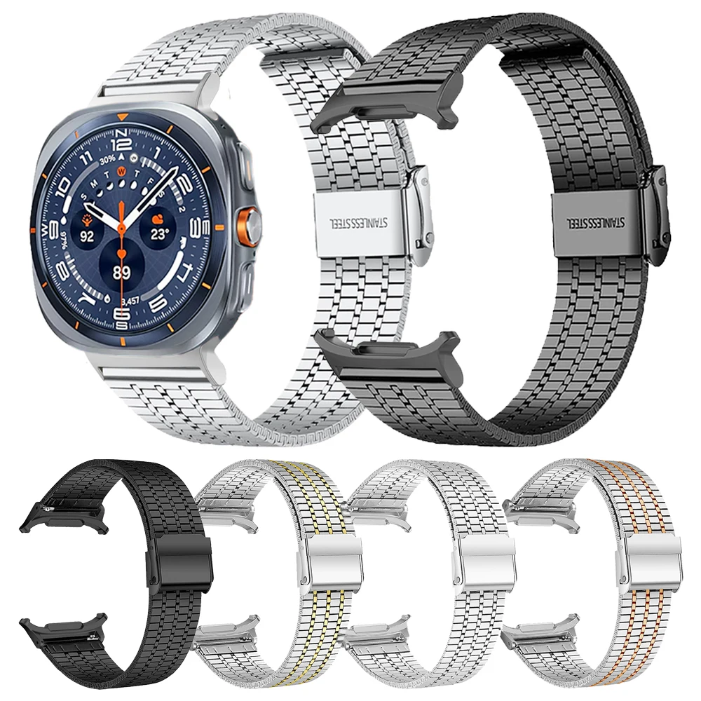 Correa de Metal de acero inoxidable para Samsung Galaxy Watch Ultra 2025, correas de reloj Galaxy Watch 7 Ultra, pulsera de repuesto de 47mm