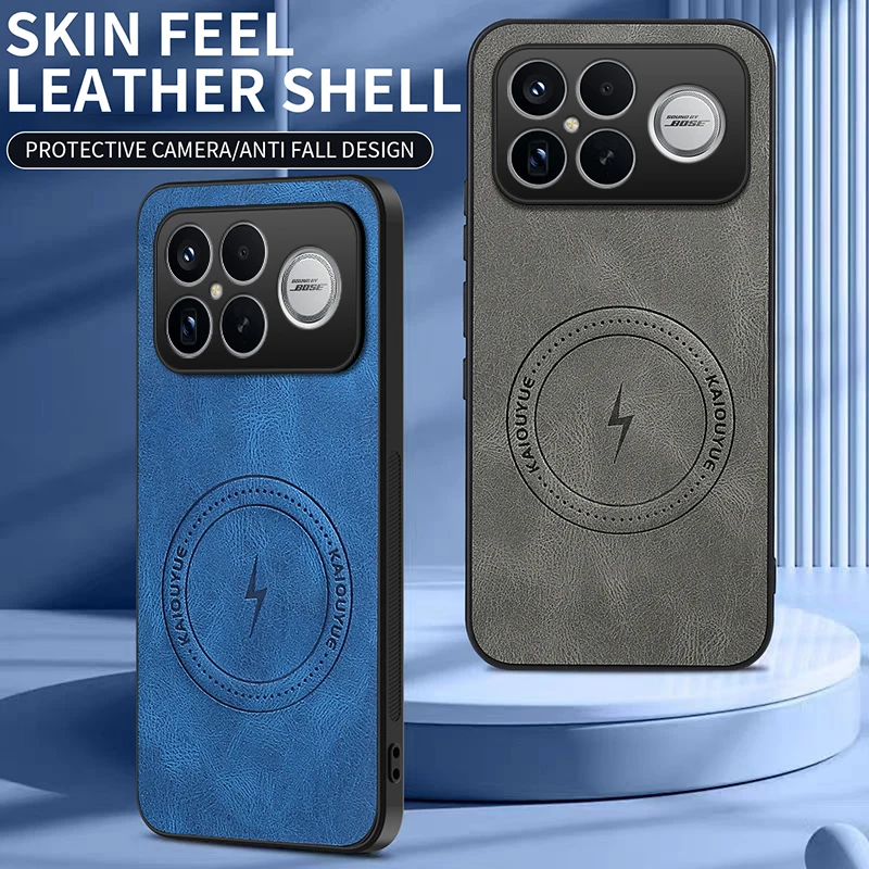 For Redmi K90 Pro Max Case for Magsafe Luxury Sheep Skin Magnetic Matte Cover for Redmi K 90 K90pro Max Anti-drop Bumper Shell - imagen 3