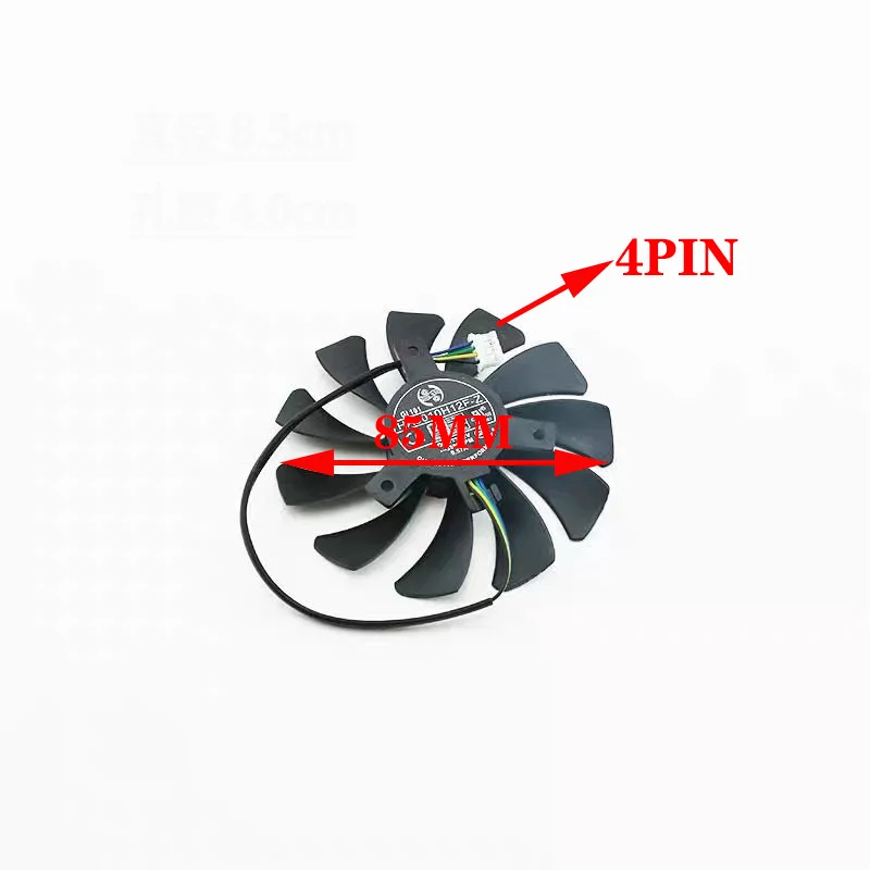 85mm 4pin HA9010H12SF-Z RX460 4GB ventilador de refrigeración reemplazo para MSI Inno3D P106 960 GeForce GTX 1060 AERO ITX 3G 6G OC coche gráfico - imagen 2