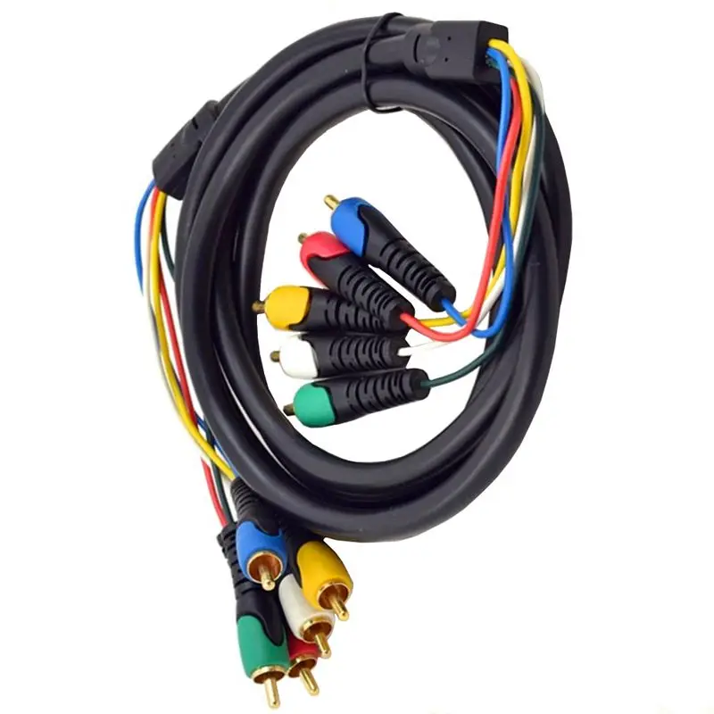 Cable de TV de alta definición 5 Cable de extensión de audio y vídeo Lotus 5 RCA macho RGB componente Cable de conexión de audio y vídeo - imagen 4