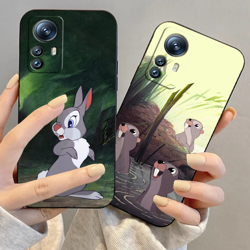 Disney Bambi Animation para Xiaomi Mi 14 13T 13 12T 12 11T 11i 11 10T 10 Pro Lite Ultra 5G, funda negra para teléfono - imagen 2