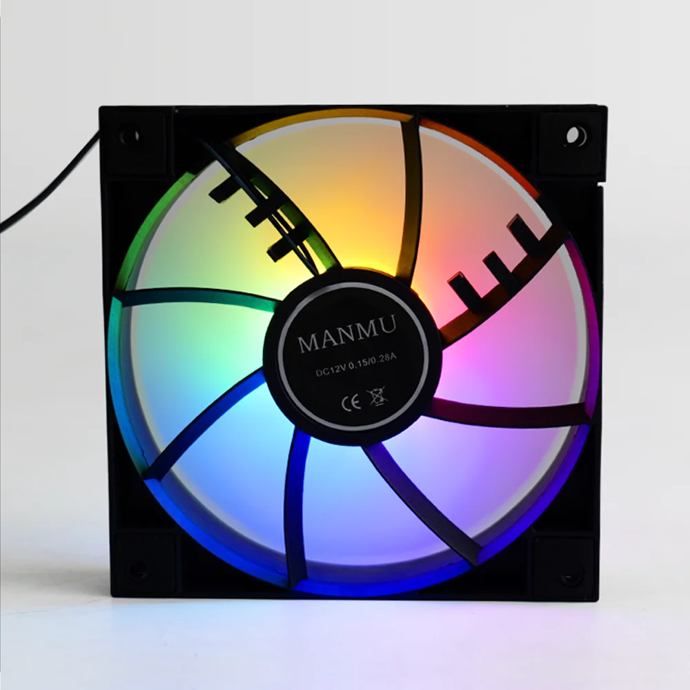 MANMU pc Gaming Rgb ventilador de computadora refrigeración Cpu ventilador de computadora 120 mm 12 V ventilador de caja de pc - imagen 3