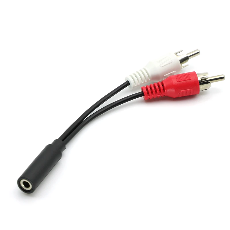 Conector hembra de 3,5mm a 2 RCA macho, adaptador convertidor de Cable de Audio Y estéreo, conector auxiliar de Audio 3,5 de alta calidad - imagen 3