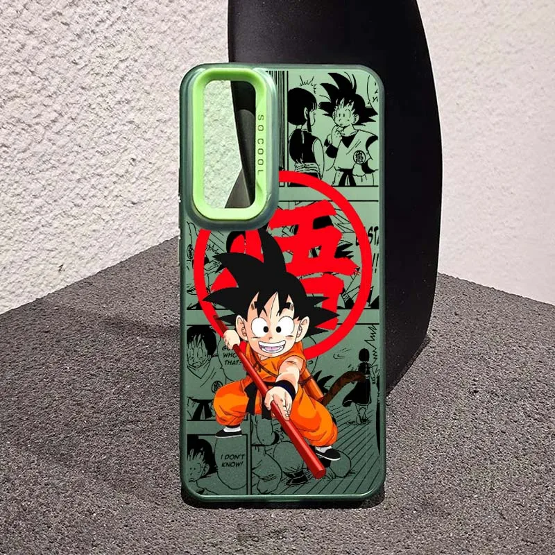 D-Dragon Ball dibujos animados Goku funda divertida para Samsung Galaxy A73 A71 A56 A54 A53 A52 A51 A35 funda de teléfono plateada colorida - imagen 5