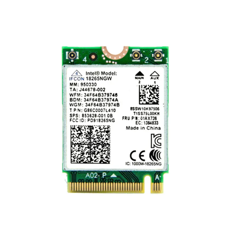 Mini tarjeta Wlan inalámbrica 802.11ac, adaptador de red 18265, 867Mbps, tribanda para Intel, WiFi + Bluetooth 4,2 - imagen 2