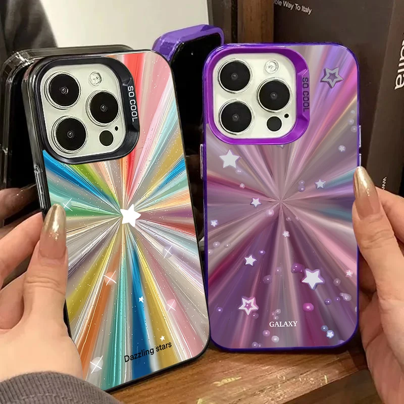 Funda colorida con forma de estrella brillante para Xiaomi Redmi Note 14 14S 13 12 11 Pro Plus 4G 5G 12S 11S 10S 10 9 9S 12C 13C 14C A3 A4