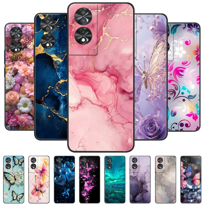 Para TCL 40 NxtPaper 4G funda trasera de silicona mate suave de mármol para TCL 40 NxtPaper 4G carcasa de teléfono de cobertura completa 6,78 ''Capa