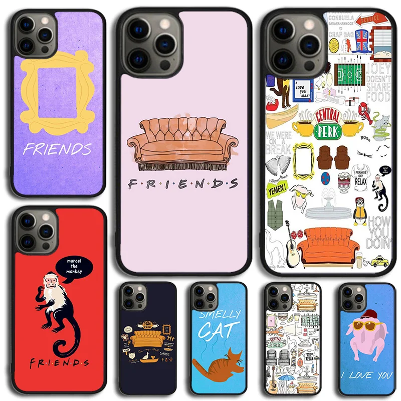 Amigos programa de televisión icónico funda de teléfono para iPhone 17 Air 11 12 13 15 16 14 Pro MAX Plus
