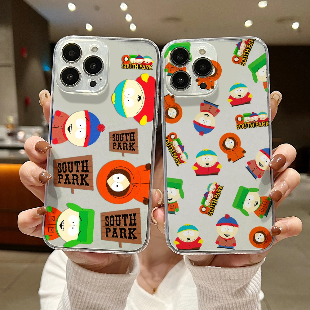 Divertida funda de teléfono bonita S-South-Park para Xiaomi Redmi Note 13 12 12C 11 10 10C 13C 10s 9 9s 9A 9T 9C 8 7 Pro Max 4G 5G transparente - imagen 2