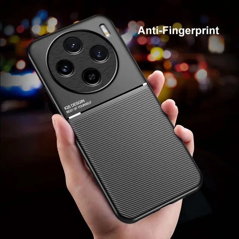 Funda resistente antideslizante a prueba de golpes para Vivo X100 Pro X90 X80 Lite, funda magnética con soporte para coche, Fundas Capa - imagen 2