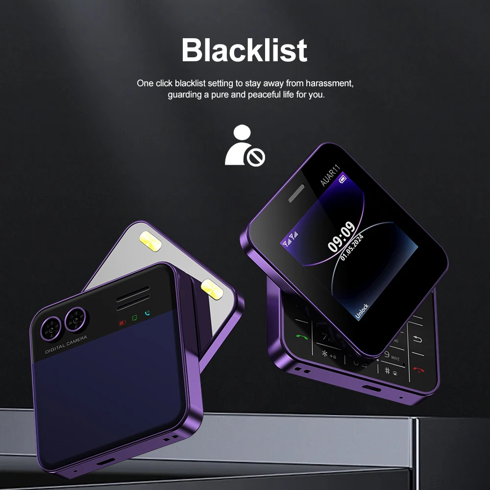 SERVO AUAR11 teléfono móvil giratorio 2,4 "pantalla deslizante 2 SIM linterna de estadio marcación de velocidad voz mágica FM 2G botón pequeño teléfono móvil - imagen 4