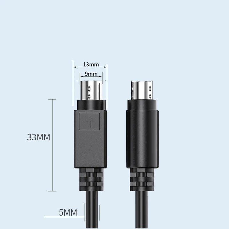 Cable de datos de extensión de cobre completo MD8 de 8 pines para programador de servidor PLC, adaptador de Cable macho a macho a hembra, Cable de conexión de cabeza redonda - imagen 5