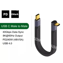 Cable USB-C 40Gbps 100W – Thunderbolt 3, 8K 60Hz