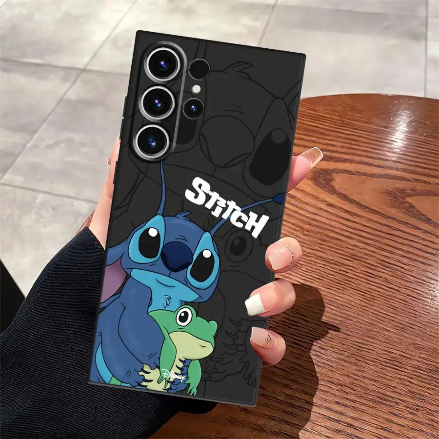 Funda de punto de dibujos animados de Disney para Samsung Galaxy S23 Ultra S20 S21 FE S24 Plus S25 Edge, funda de teléfono suave negra - imagen 4