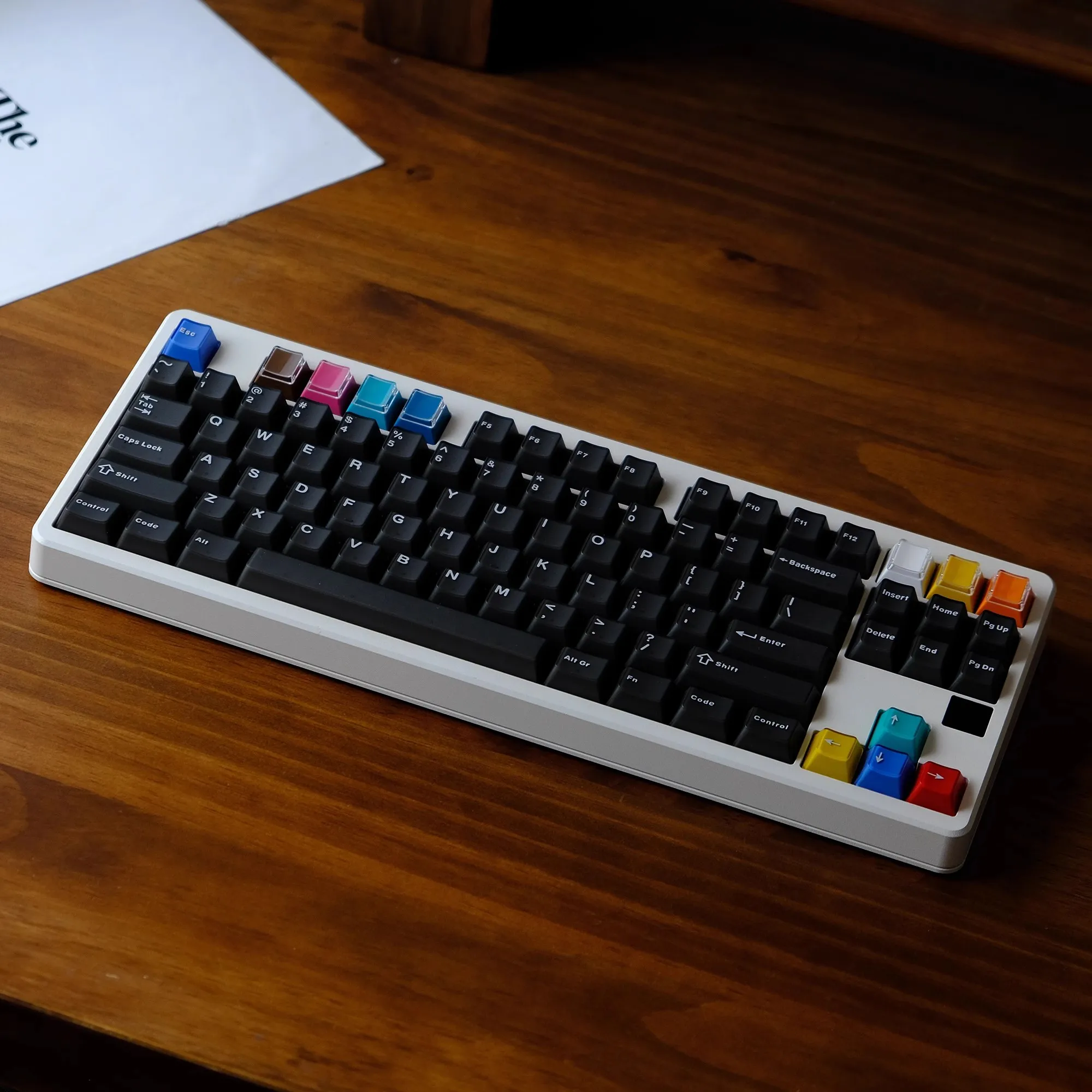 Juego de 122 teclas Aifei, teclas semitranslúcidas de neón, teclas ABS de doble disparo, teclas de perfil de cereza para teclado MX Switch