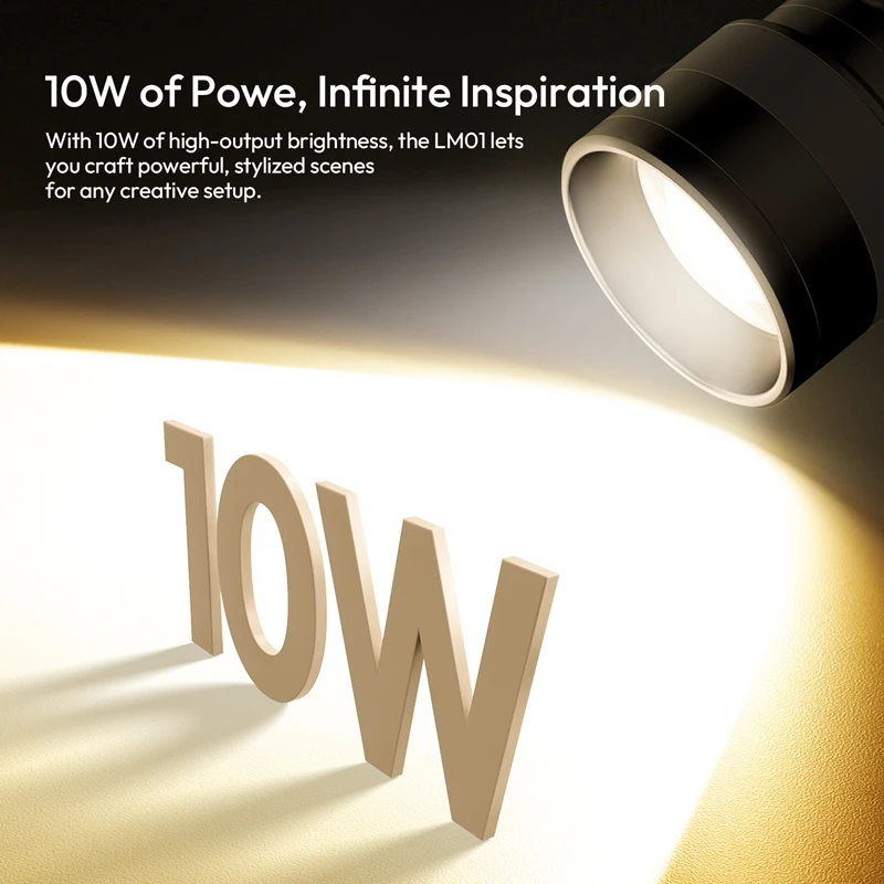 Ulanzi LM01 linterna de fotografía 10W RGB 20 Gobos únicos para retrato grabación de vídeo en vivo producto fotografía Vlog Shots - imagen 4