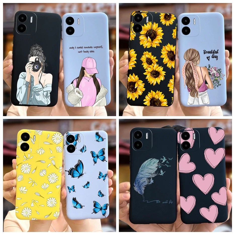 Funda de silicona blanda para teléfono Xiaomi Redmi A2 Plus, carcasa pintada a la moda, carcasa trasera, novedad de 2023