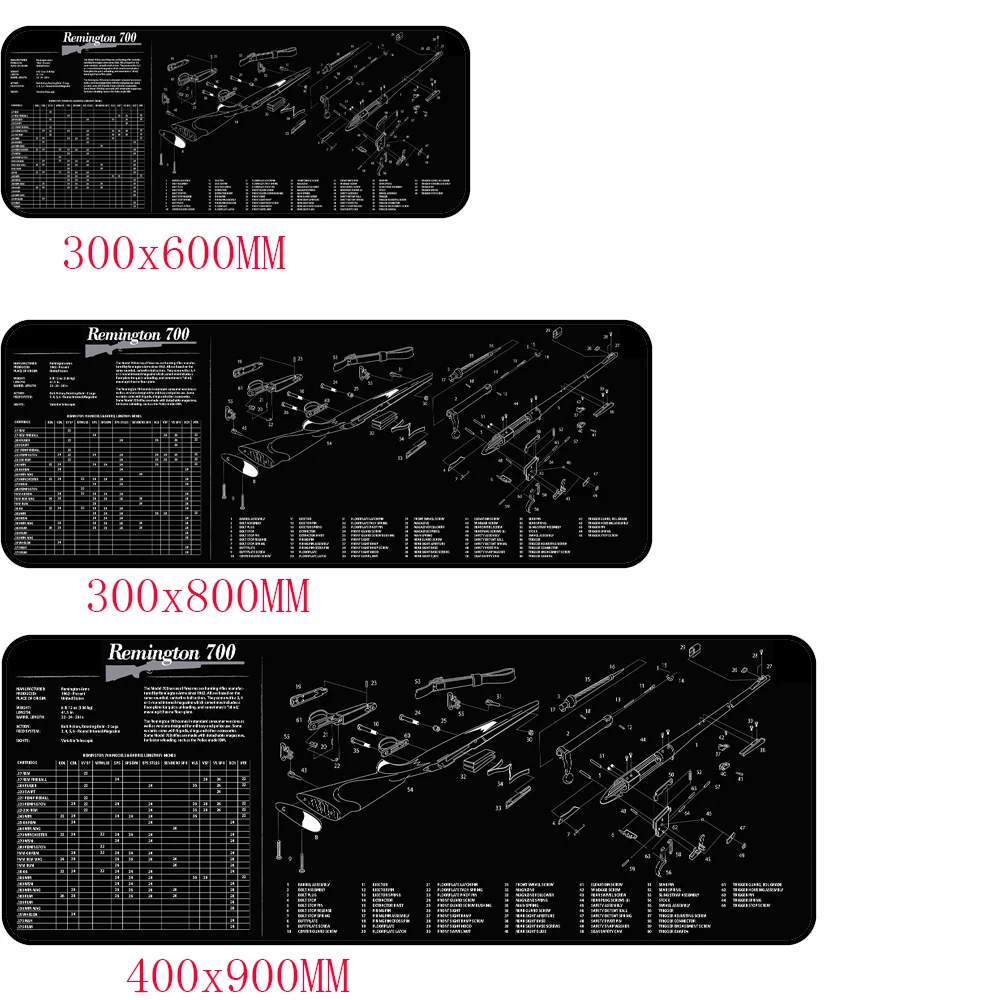 Alfombrilla de ratón AR15 AK47 Remington 700, piezas de limpieza de pistola, instrucciones de dibujo, alfombrilla de escritorio para banco de trabajo, herramientas de reparación y construcción - imagen 4
