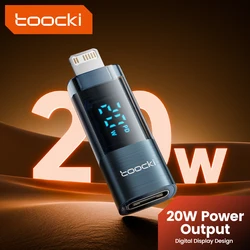 Toocki USB C OTG a adaptador de iluminación para iPad Air pantalla Digital 27W convertidor OTG de carga rápida para interfaz IP iPhone 14 13