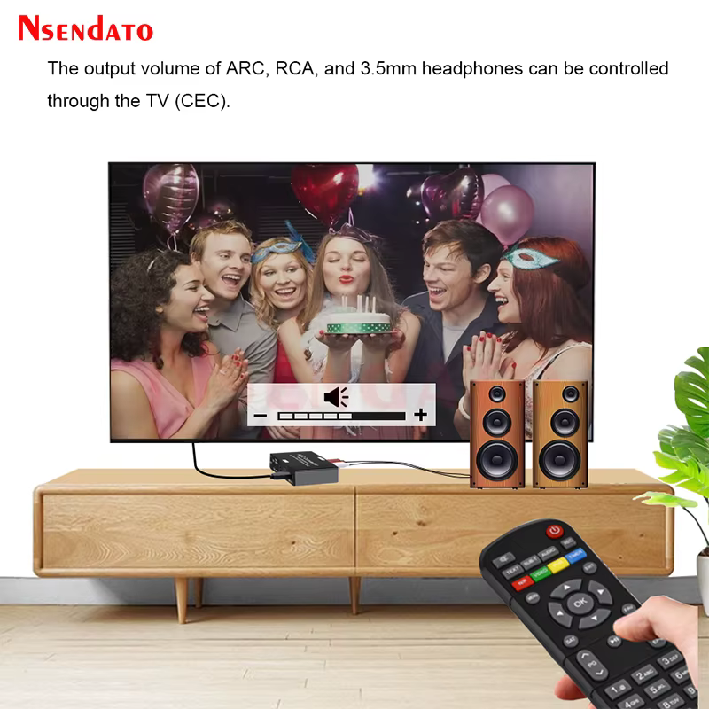 Extractor de canal de retorno de Audio HDMI ARC de 192Khz, convertidor DAC HDMI a RCA Coaxial óptico, Extractor de Audio estéreo L/R de 3,5mm para TV - imagen 5