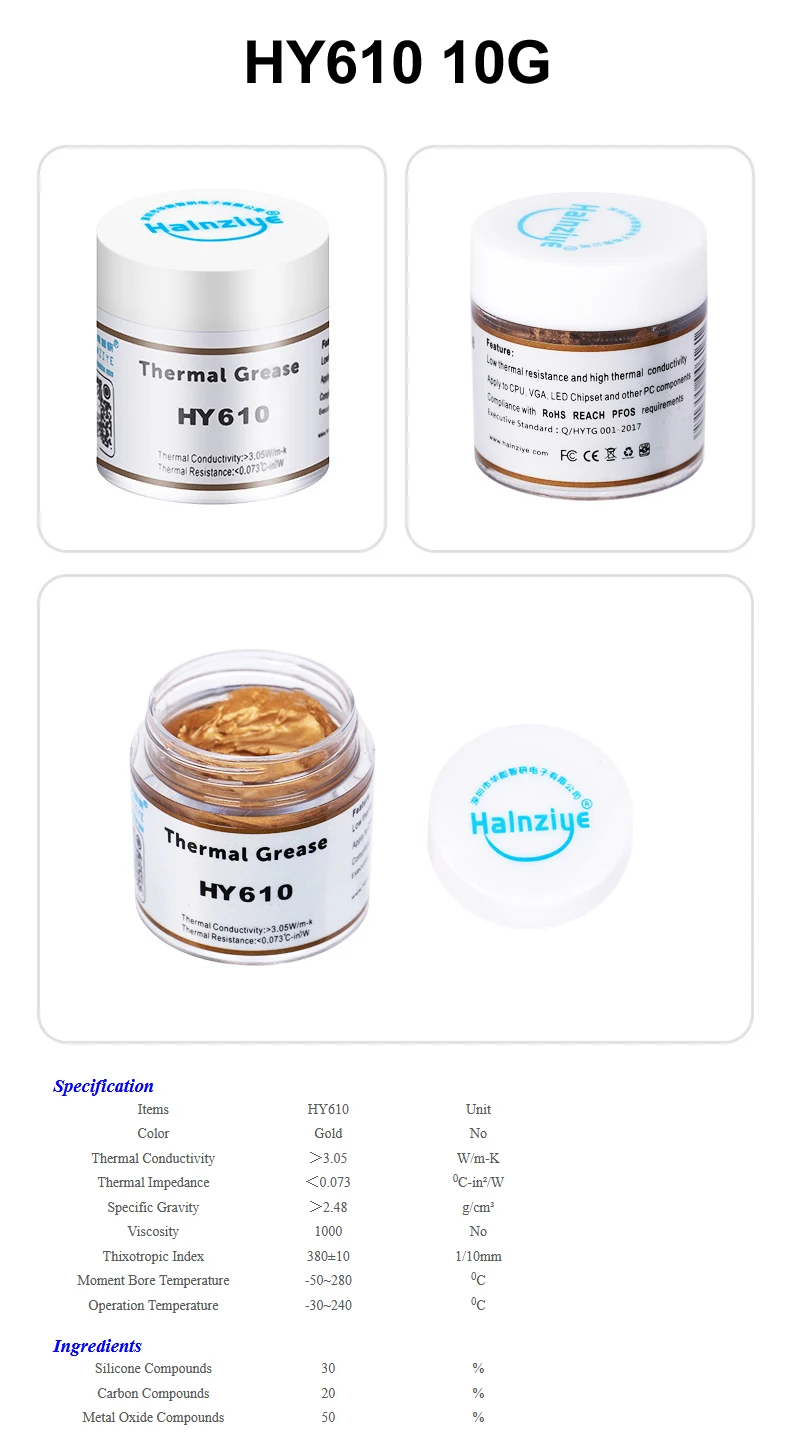 Pasta térmica gris de alta conductividad