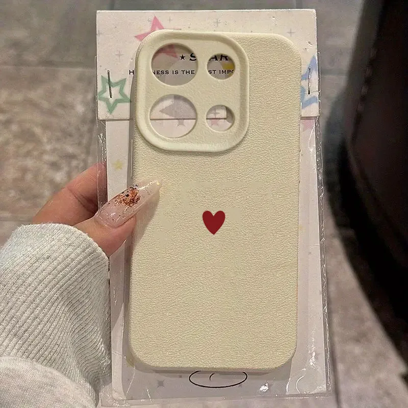 Funda de teléfono con diseño de corazón de amor rojo para Xiaomi Poco F7, funda trasera de silicona TPU suave a prueba de golpes para Poco X7 Pro 5G X6 X5 F5 F6 - imagen 2