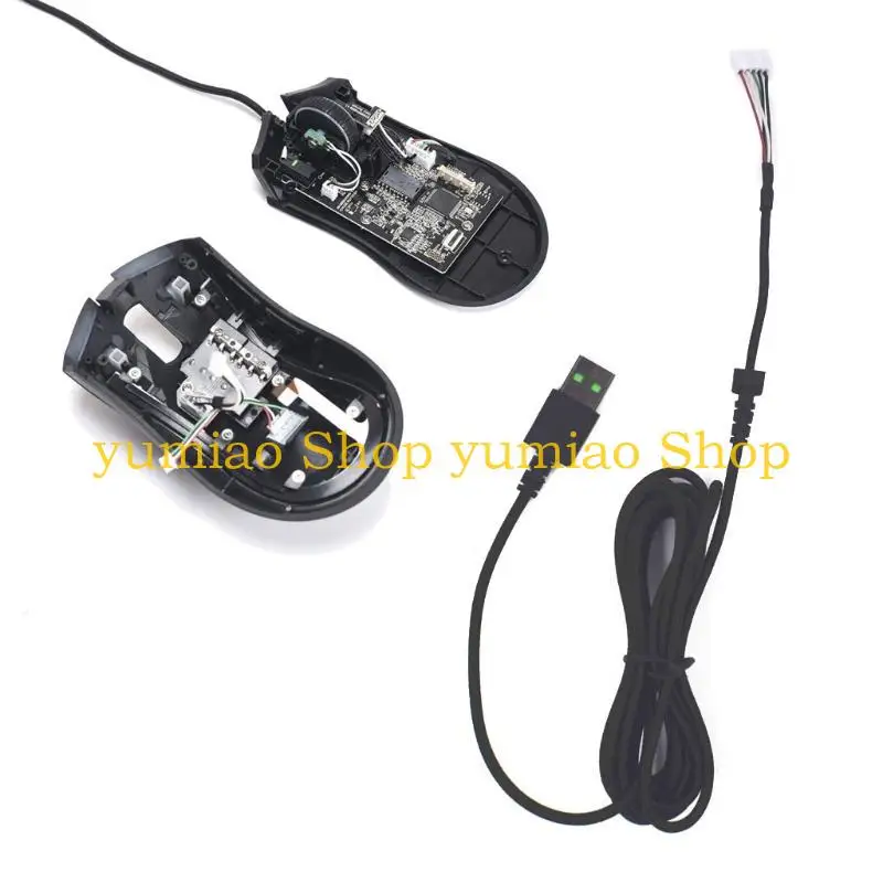 587B 1 pieza repuesto ratón para juegos línea USB para línea trenzada nailon duradera resistente - imagen 4