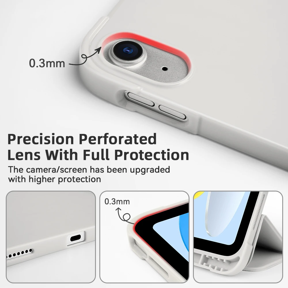 Para iPad Mini 6 7 5th/6th 9,7 7/8/9th 10,2 iPad 10th A16 10,9 Air 4/5 10,9 iPad Air 11 M2 Pro 11 M4 funda con soporte para lápiz lateral - imagen 4