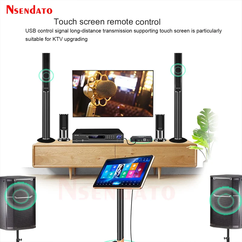 Extensor de fibra USB2.0 de 20KM sobre Cable CAT6, concentrador de extensión USB de 4 puertos RJ45, interruptor para compartir USB de 100m para teclado, ratón, PC y ordenador - imagen 5