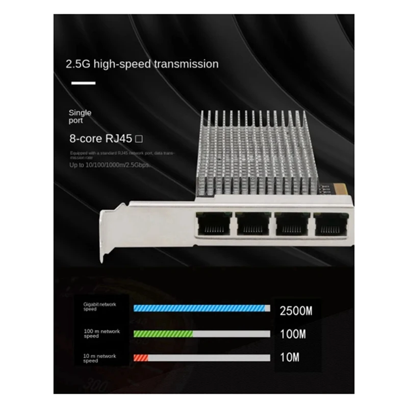 NEW-PCIE Tarjeta de red sin disco de 4 puertos 2,5G, puerto de red con cable Gigabit, inicio PXE sin disco Esxi - imagen 2