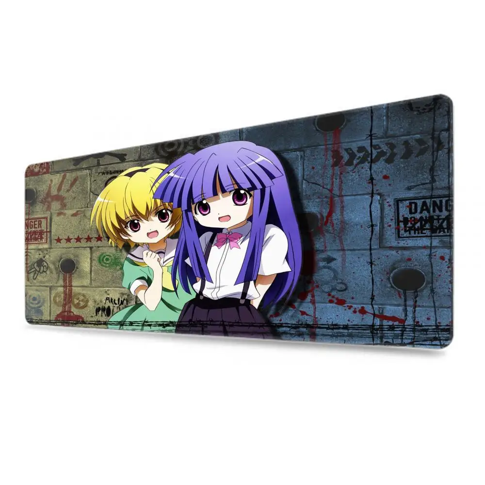 Alfombrilla de ratón de dibujos animados de Anime para ordenador portátil, alfombrilla de ratón para Pc, higurashi no naku koro ni, 900x400 - imagen 3