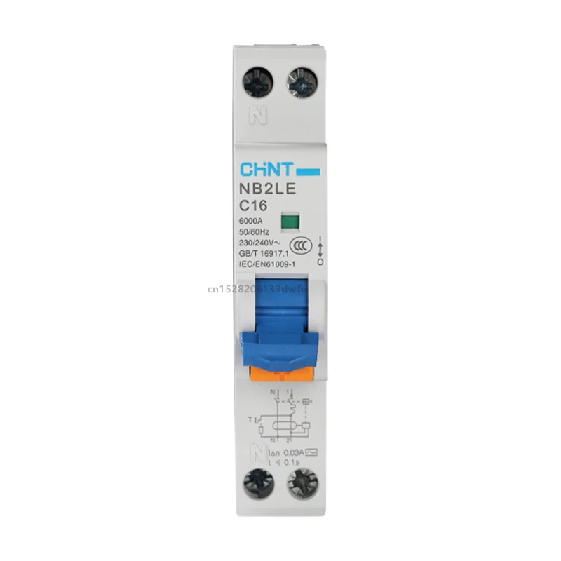 CHINT NB2LE curva B C tipo A AC 1P + N interruptor de protección contra fugas de corriente Residual disyuntor RCBO 30MA 10A 16A 20A - imagen 2