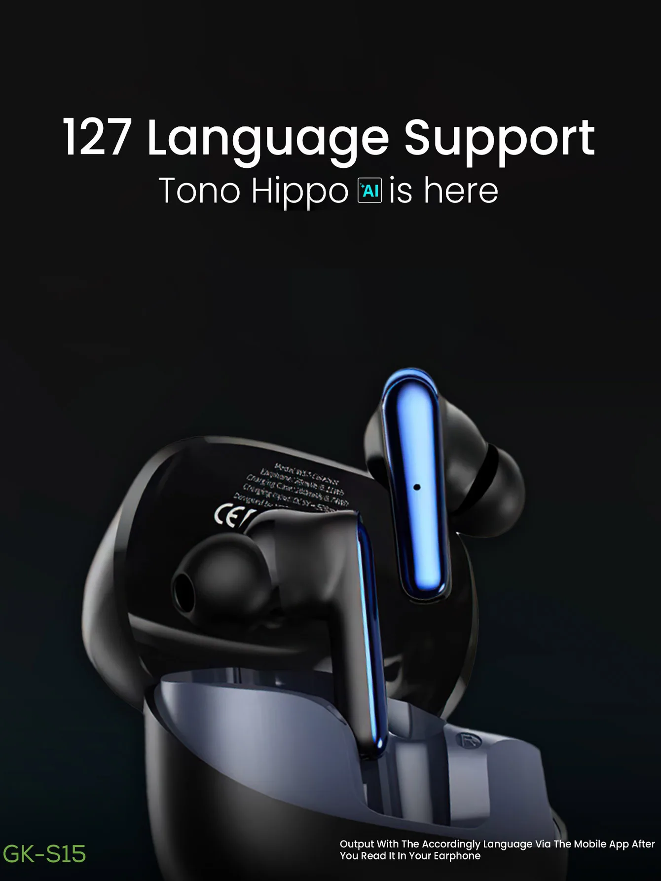 Auriculares de traducción inteligentes AI, servidor CDN, compatibles con la traducción de 127 idiomas, cabezales de traducción simultáneas intrauditivos - imagen 5