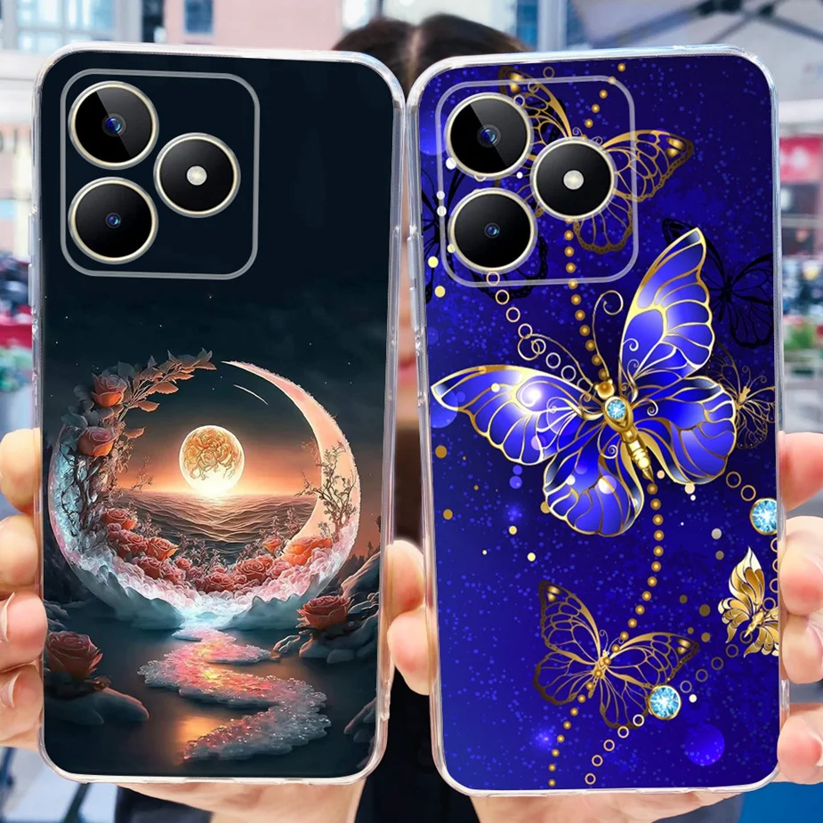 Para Realme C51 funda Realme C53 RMX3760 cubierta pintada colorida fundas de silicona suave para Realme C51 C 53 RealmeC51 RealmeC53 Fundas - imagen 5