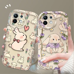 Funda para Xiaomi y POCO con diseño de conejo y flores
