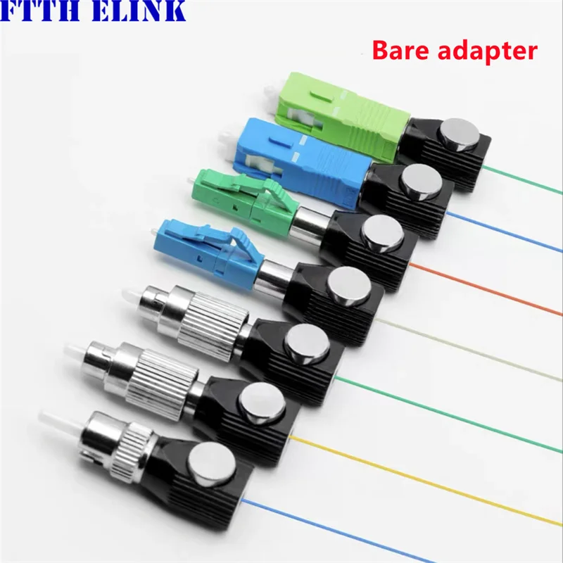 Adaptador de fibra desnuda LC APC 2 uds SC/FC/ST 125-127um conector de acoplador de fibra óptica de tipo redondo cabeza adaptadora envío gratis - imagen 2