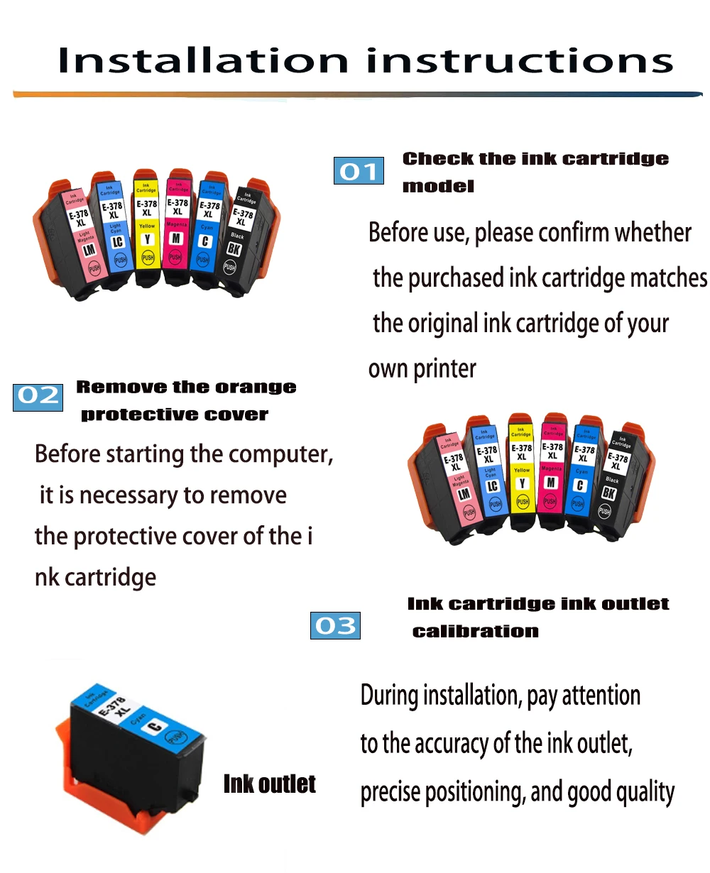 Cartucho de tinta Compatible 378XL T378 para impresora Epson 378 Expression Photo XP-8500 XP-8505 XP-8600 XP-8605 XP-8700 XP-15000 - imagen 4