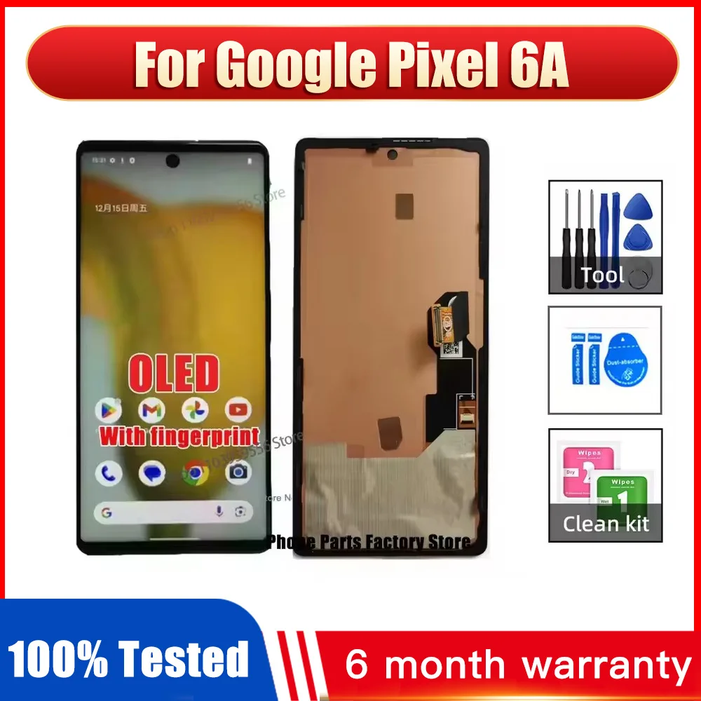 OLED para Google Pixel 6A pantalla LCD Panel táctil montaje de digitalizador Pixel 6A GX7AS, GB62Z, G1AZG, GB17L soporte de pantalla - imagen 4