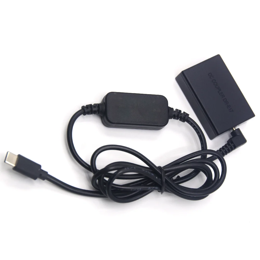LP e17 Dummy Battery DR - e17 DC coupler + USB type C DC Cable para Canon EOS m3 M5 M6 EOS - M6 Mark II cameras - imagen 3