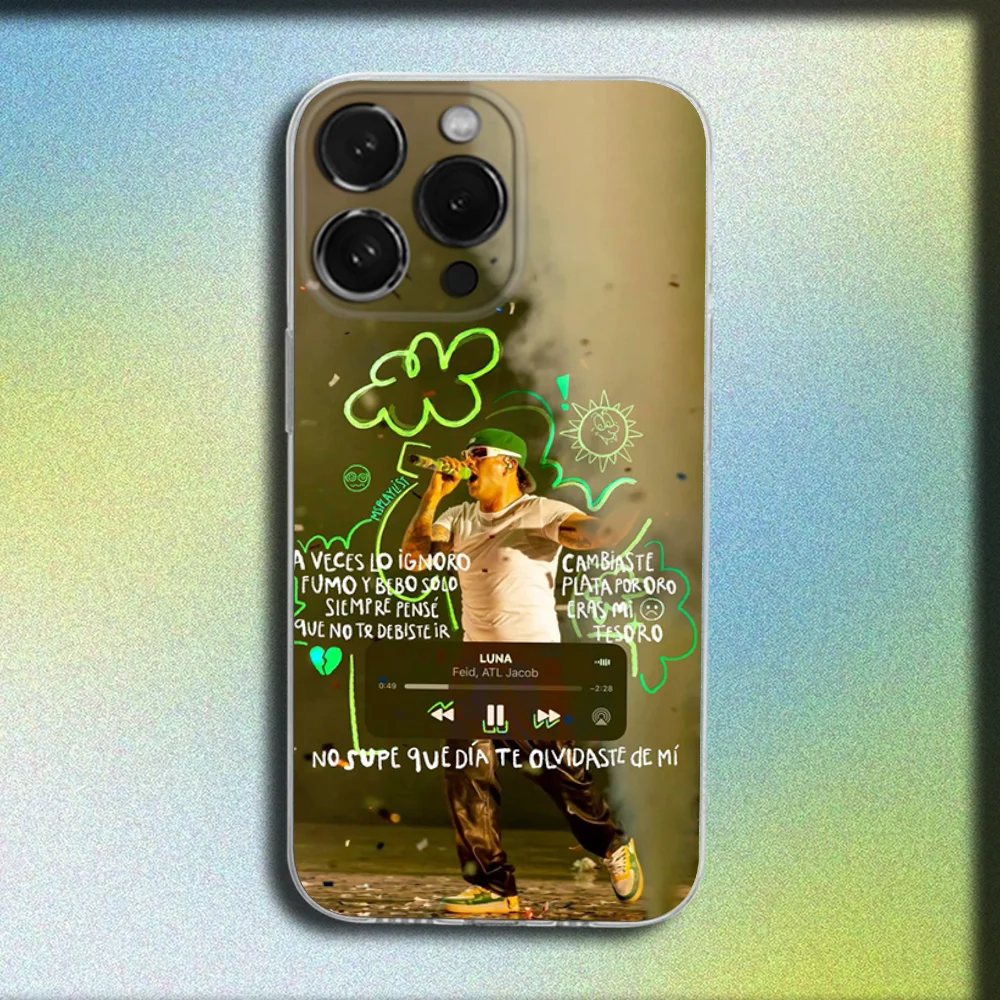 Funda de teléfono Singer F-Feid Ferxxo SIXDO para iPhone 16,15,14,13,12,11 Plus,Pro,Max,XR,XS,X,Plus,SE,Mini funda suave transparente - imagen 2