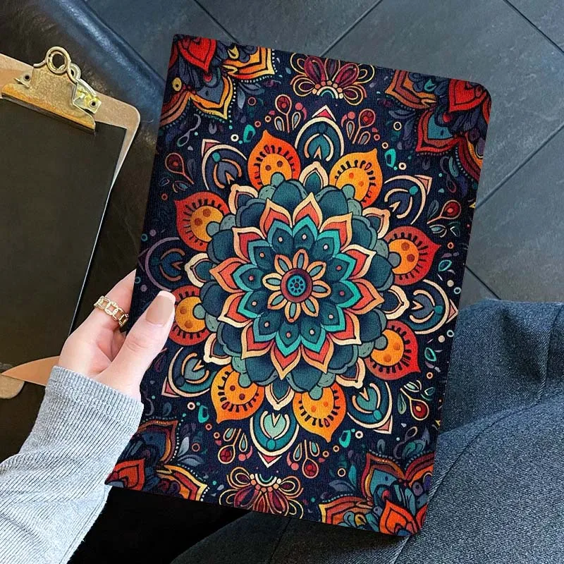 Funda de lujo con Mandala para iPad Pro Mini 1, 2, 3, 4, 5, 6, 7, 7. a generación, 12,9, 10,5, 13, 11, 7,9, 8,3, M4 pulgadas